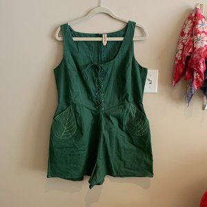 Samantha Pleet Leaf Elf Romper, Size 14